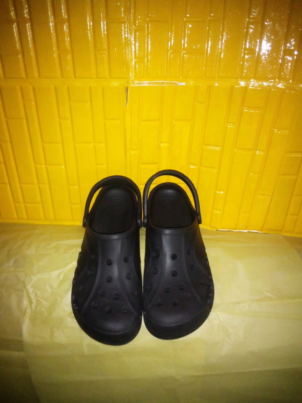 CROCS Black Classic Clog Worn